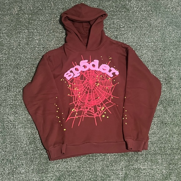 Spider Graphic Brown Hoodie